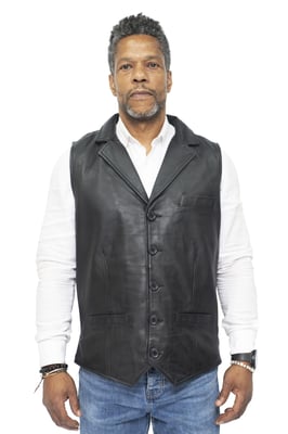 Herren Smart Classic Lederweste-Bristol