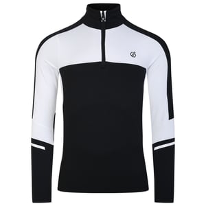 Dare 2B - "Speed" Base Layer Oberteil mit halbem Reißverschluss für Herren (Schwarz/Weiß)