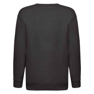 Fruit of the Loom - "Premium" Sweatshirt Überschnittene Schulter für Kinder (Schwarz)