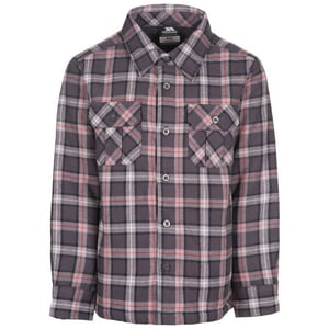 Trespass Childrens/Kids Average Long Sleeved Gingham Shirt (Dark Grey Check)