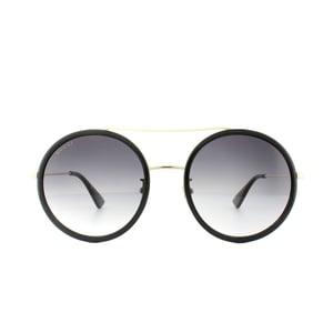 Gucci Sonnenbrille GG0061S 001 Schwarz Gold Grau Gradient