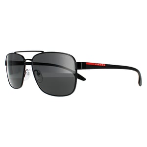 Prada Sport Rechteckige Herren Sonnenbrille Schwarz Grau