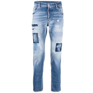 Dsquared2 - Skater-jeans In Blau Mit Patch