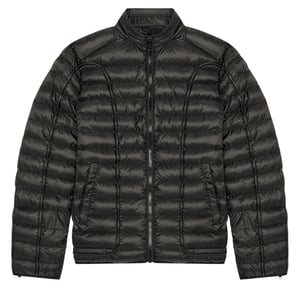 Schlichte schwarze wattierte Diesel-Jacke