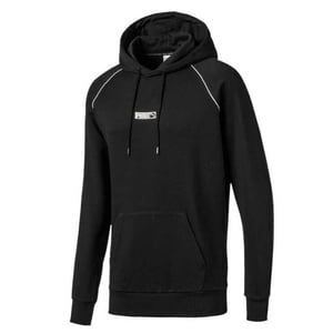 Puma Classic Logo No2 Hoodie Pullover Sweatshirt Jumper Black Herren 595251 01