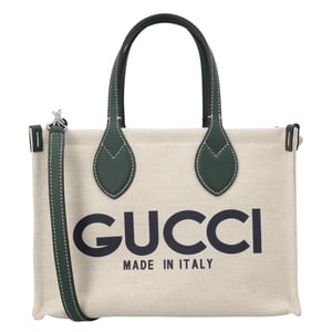 Gucci Kleine Tragetasche mit Gucci-Print Grün
