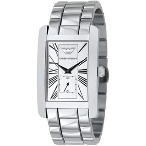 Emporio Armani AR0145 Klassische Herrenuhr mit weißem Zifferblatt