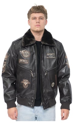 Herren-Bomberjacke der US Air Force aus Leder – Wellington