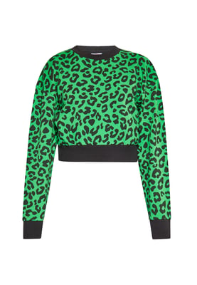 Mymo Sweatshirt Damen Grün Leo
