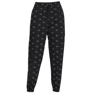 Nike All-Over Logo Schwarze, dunne Trainingshose