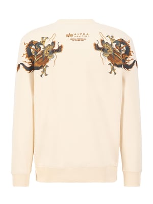Herren Alpha Industries Dragon Emb Sweater in Weiß
