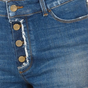Denim-Shorts mit ausgefranstem Saum für Frauen C5J17