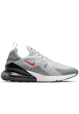 Nike Air Max 270 Turnschuhe, Grau Nebel / Team Orange Segel