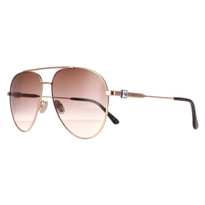 Jimmy Choo Pilotenbrille Damen Gold Kupfer Braun Farbverlauf OLLY/S