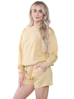 Kruze | Womens Sweatshirt & Shorts Trainingsanzug Set