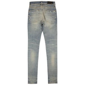 Amiri MX1 Neon Plaid Clay Indigo Blue Jeans
