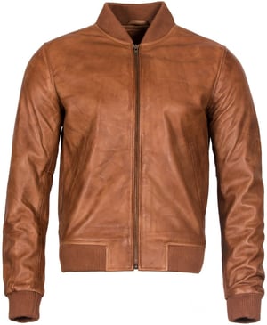 Herren-Bomberjacke im Retro-Uni-Stil aus Leder – Pretoria