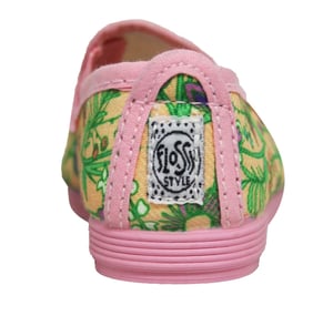 Denia kinder rosa/grüne Plimsolls im floslichen Stil