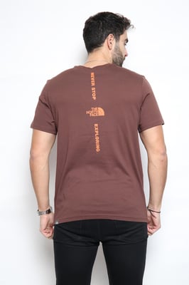 The North Face Vertikal-T-Shirt in Lila / Orange