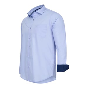 Stretch Overhemd Milano von Cappuccino Italia in der farbe Blau.