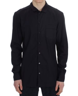 Dolce & Gabbana Herren Lila Gestreiftes Baumwoll-Pyjama Lounge-Shirt