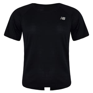 Neues Gleichgewicht Kurzarm schwarzer runder Nacken Gesamtleistung T-Shirt WT03154 Bk