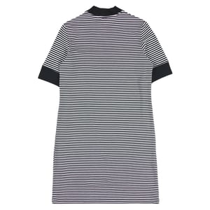 Fred Perry Marineblau gestreiftes schneeweißes Kleid