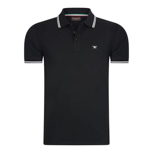 Polo Applique Pique von Cappuccino Italia in der farbe Schwarz und in größe M.