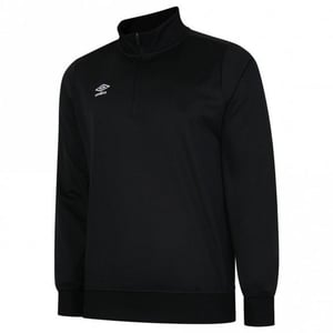 Umbro Herren Club Essential Half Zip Sweatshirt (Schwarz)