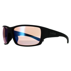 Bolle Wrap Mens Matte Black Phantom+ Blue Photochromic Polarized Sonnenbrille