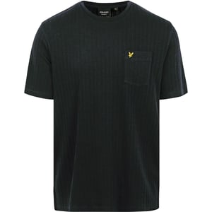 Lyle Scott Pocket Logo Textured Gunmetal T-Shirt