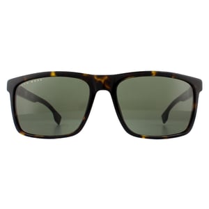 Hugo Boss Rectangle Mens Dark Havana Green Sonnenbrille