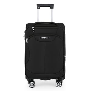 Schwarzer Weichschalenkoffer mit 8 Rollen, Gepäckset, Reisegepäck, TSA, leichtes Handgepäck, Kabinentasche
