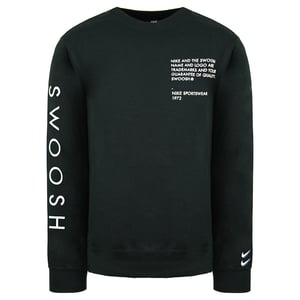 Nike Swoosh Long Sleeve Crew Neck Schwarze Herren Pullover Cu4035 010