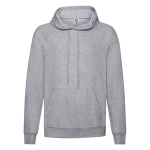 Fruit of the Loom - Sweatshirt mit Kapuze für Herren/Damen Unisex (Grau meliert)
