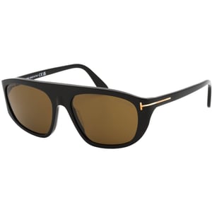 Tom Ford Roviex Lens glanzend schwarze Sonnenbrille
