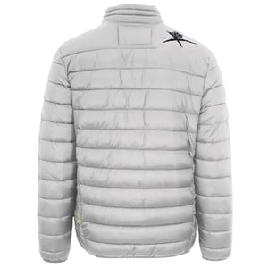 Plein Sport Patch Logo Dunne wattierte graue Jacke