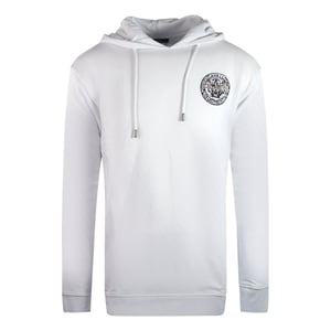 Weisser Kapuzenpullover der Cavalli-Klasse mit grossem Kreisdesign