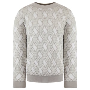 Emporio Armani gemusterter Herren Beige Pullover