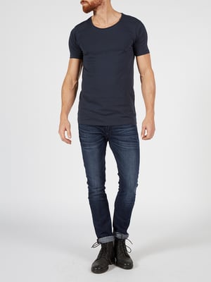 Petrol Industries - 2-er Pack Basic-T-Shirt Rundhalsausschnitt Herren - Blau