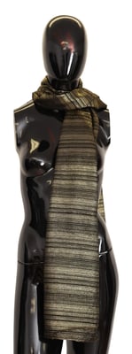 Dolce & Gabbana Damen Metallic Gold Seide Stretch Schal Wrap Schal