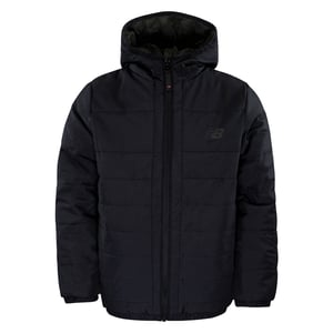 Neues Gleichgewicht Black Green Green Zipup mit Kapuze -Junior -Switch Reversible Jacke JJ933012 Bk
