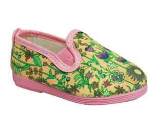 Denia kinder rosa/grüne Plimsolls im floslichen Stil