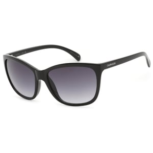 Calvin Klein Dunkelgraue Sonnenbrille mit Verlaufsglas und schwarzen Glasern