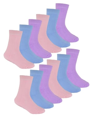 Socken Snob - 12 Paar Multipack Kinder Thermosocken - Pastell