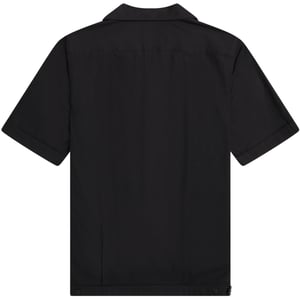 Fred Perry Schwarzes, kurzärmliges Bowlinghemd mit Einsätzen