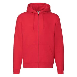 Fruit of the Loom - "Premium" Hoodie mit durchgehendem Reißverschluss für Herren/Damen Unisex (Rot)