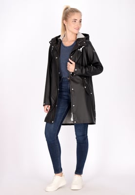 Schmuddelwedda Regenmantel Damen schwarz