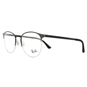 Cadres de lunettes Ray-Ban 6375 2861 Argent sur le dessus noir 51 mm
