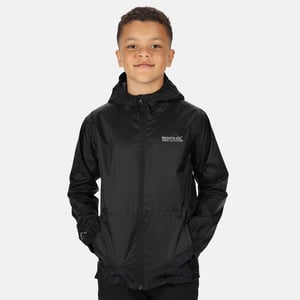 Regatta Great Outdoors Childrens/Kids Pack It Jacket III Wasserdicht Packaway Schwarz